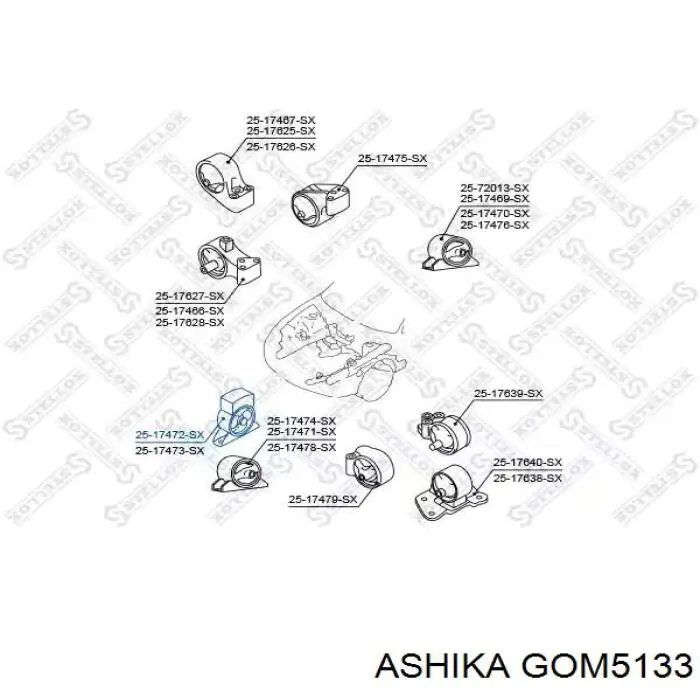 GOM-5133 Ashika soporte motor delantero