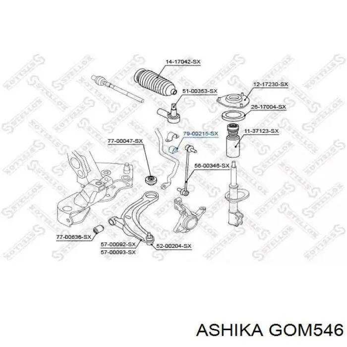 GOM546 Ashika casquillo de barra estabilizadora delantera