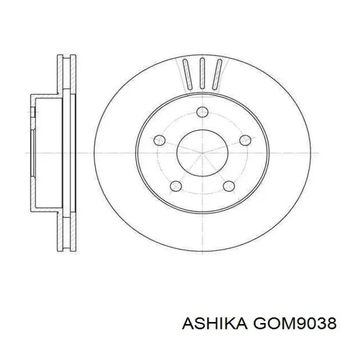 Silentblock del brazo superior de suspensión trasera Ashika GOM9038