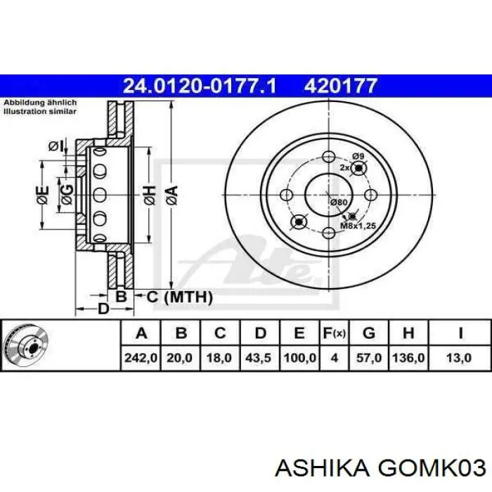 Silentblock de brazo de suspensión Ashika GOMK03 precio, desde 21,62 EUR