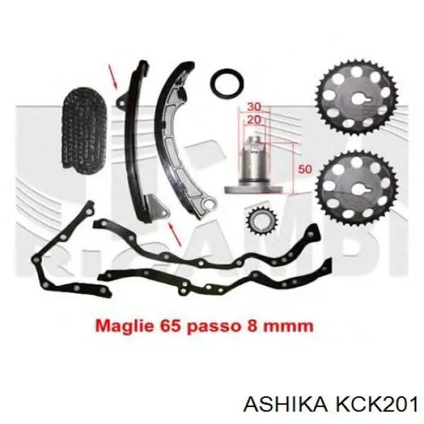Kit de cadena de distribución KCK201 Ashika