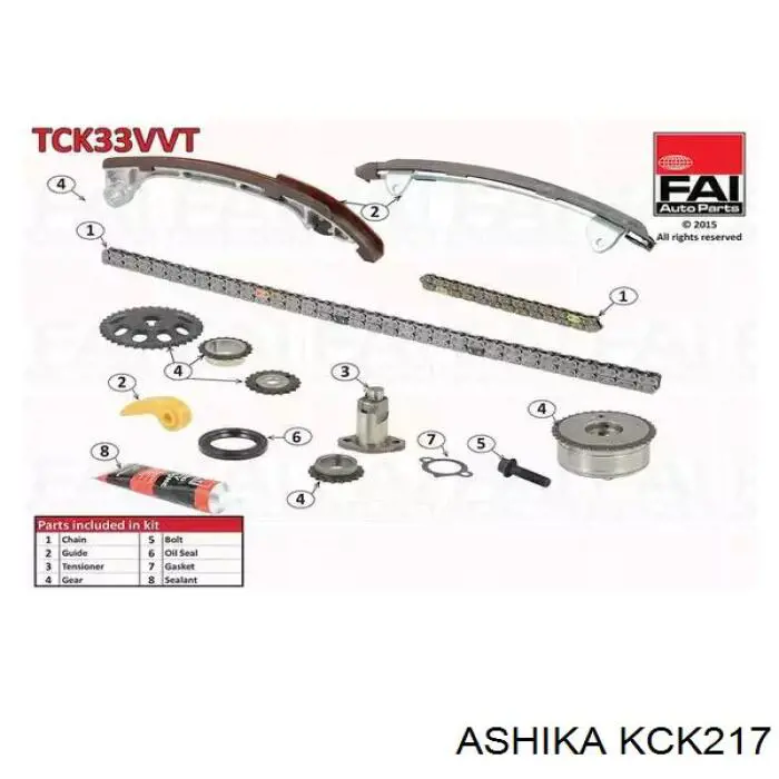 KCK217 Ashika kit de cadenas de distribución