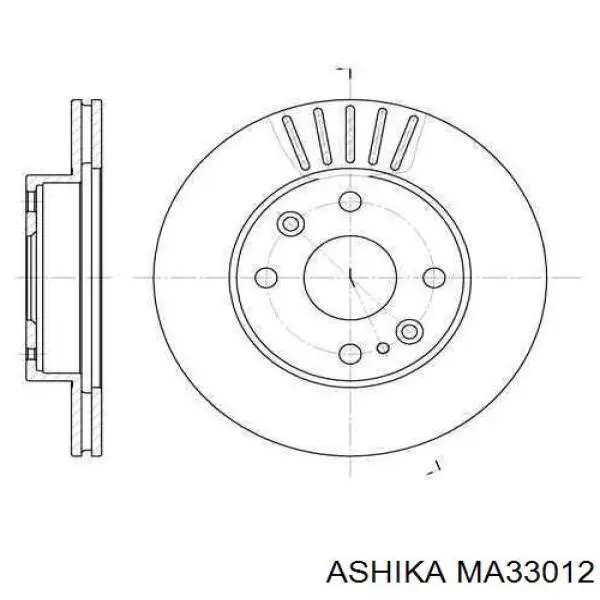 Amortiguador trasero derecho Ashika MA33012
