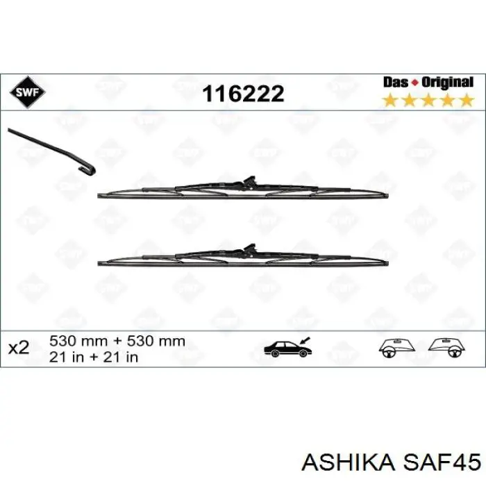Escobilla del limpiaparabrisas del lado del pasajero 86542SC160 Toyota