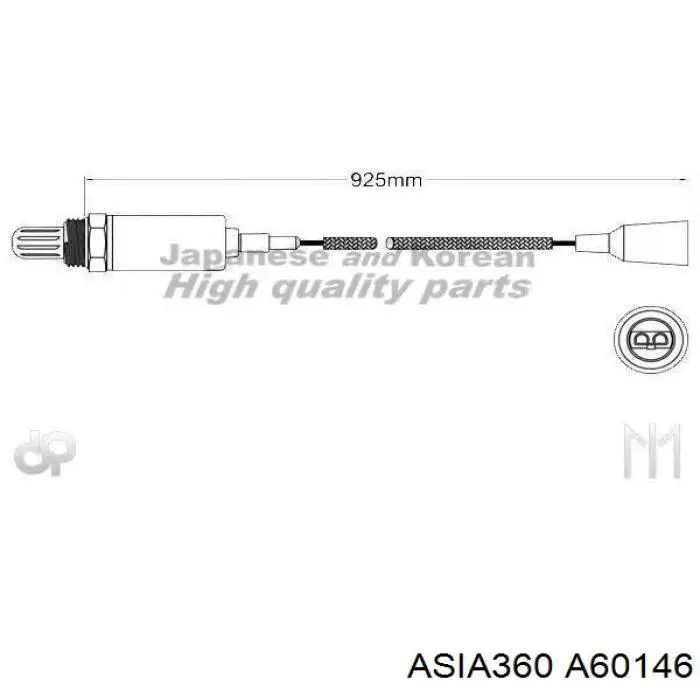 A60146 Asia360 sonda lambda sensor de oxigeno para catalizador