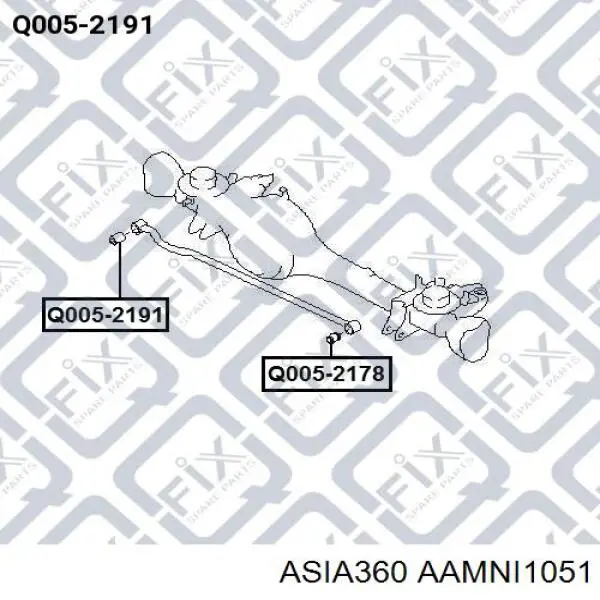 AAMNI1051 Asia360 silentblock de brazo suspensión trasero transversal