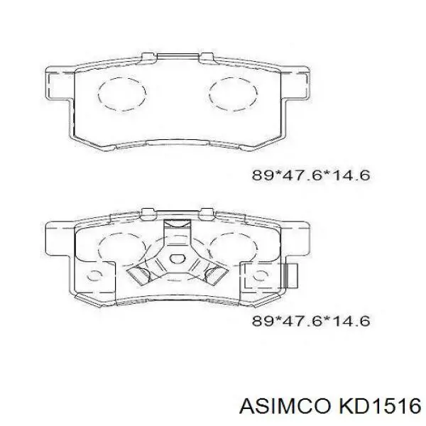 KD1516 Asimco pastillas de freno delanteras