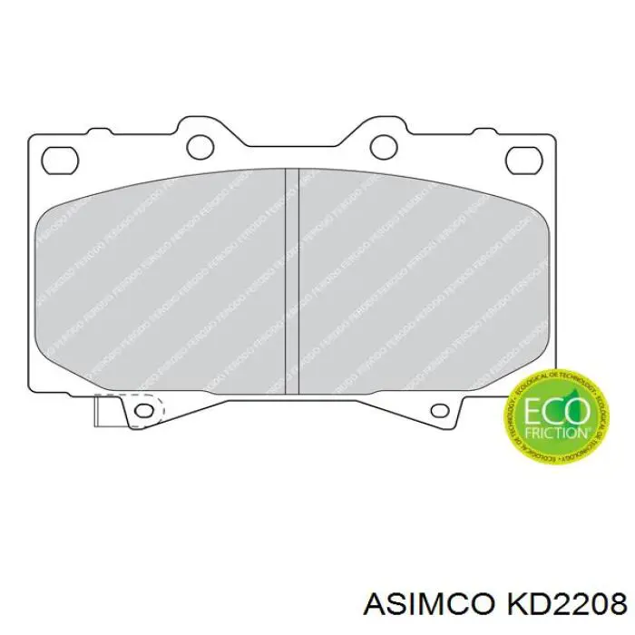 KD2208 Asimco pastillas de freno delanteras