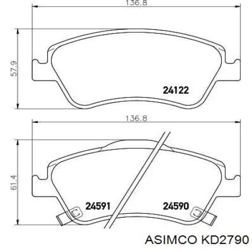 Pastillas de freno delanteras Toyota Corolla E12
