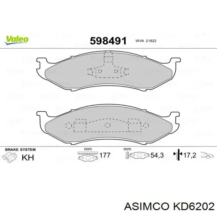 Pastillas de freno delanteras Jeep Grand Cherokee 1 Z