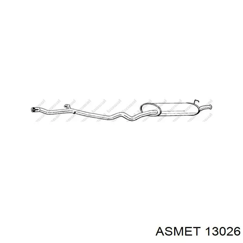 13026 Asmet silenciador del medio