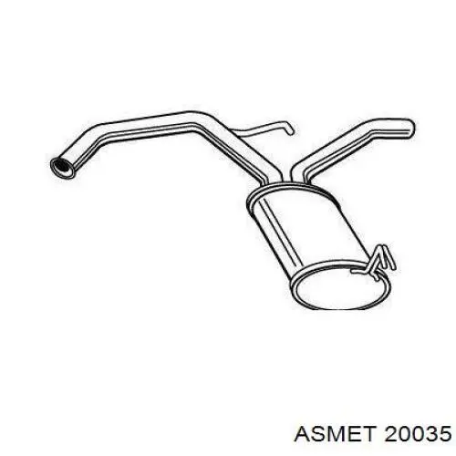 20035 Asmet silenciador posterior