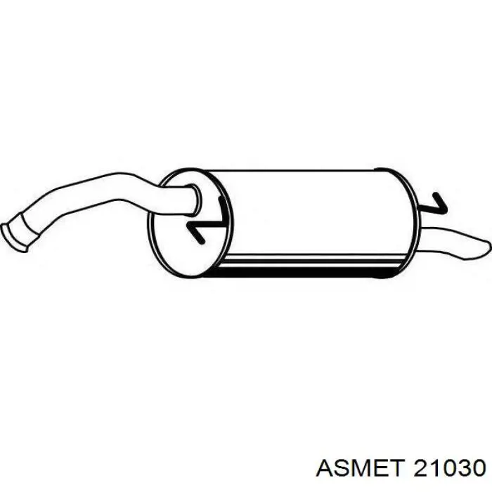 21030 Asmet silenciador del medio