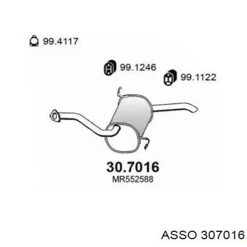 Comprar ADC46038 Blue Print Silenciador trasero
