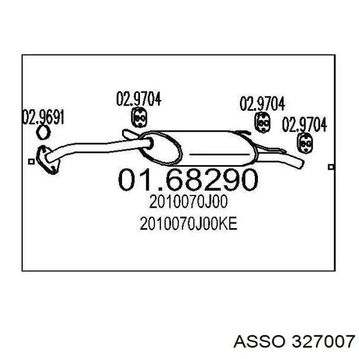 32.7007 Asso silenciador posterior