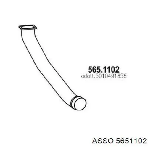 Comprar 66125 Dinex Tubo de admisión del silenciador de escape delantero