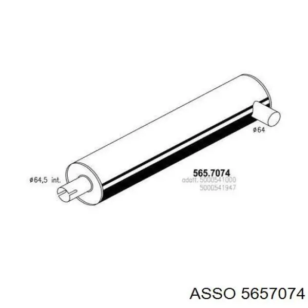 Silenciador central y trasero Dinex 64345 precio, desde 306,11 EUR