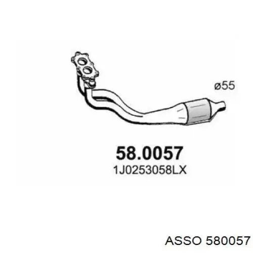 Silenciador, sección delantera VAG 1J0253058LX precio, desde 1708,22 EUR