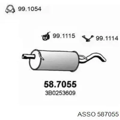 Comprar JZW253609CJ VAG Silenciador trasero