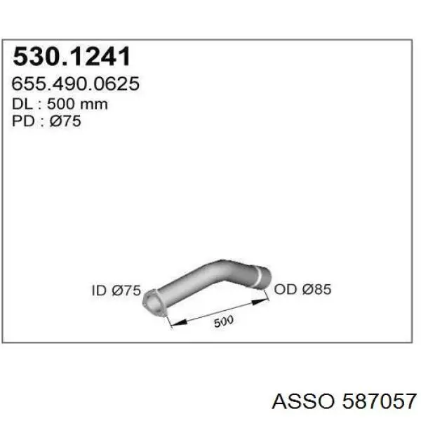 58.7057 Asso silenciador posterior