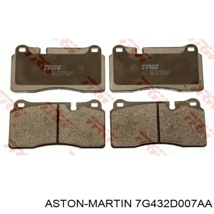 7G432D007AA Aston Martin pastillas de freno delanteras