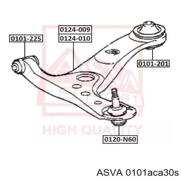 Silentblock de suspensión delantero inferior Toyota Auris E15