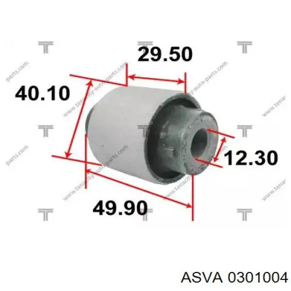 0301004 Asva suspensión, brazo oscilante trasero inferior