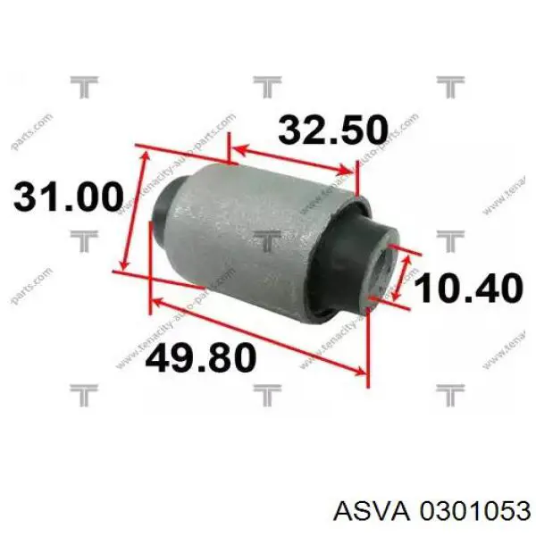 0301053 Asva suspensión, brazo oscilante trasero inferior