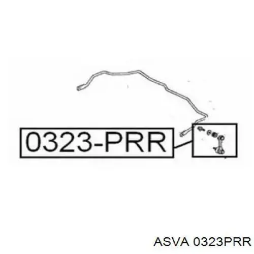 0323PRR Asva soporte de barra estabilizadora trasera