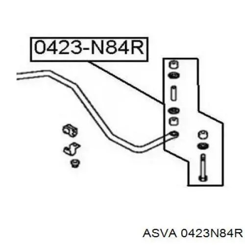 0423-N84R Asva soporte de barra estabilizadora trasera