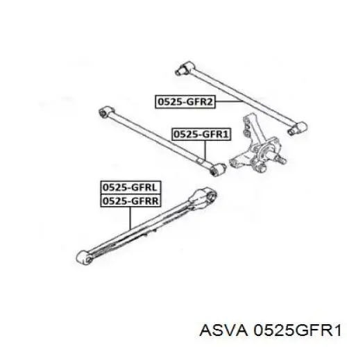 0525-GFR1 Asva brazo de suspension trasera derecha