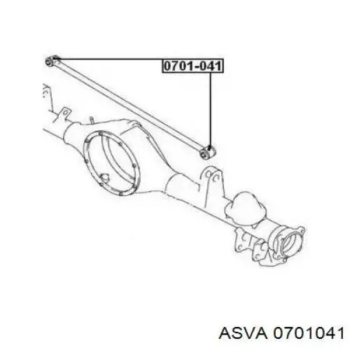 0701041 Asva silentblock de brazo suspensión trasero transversal