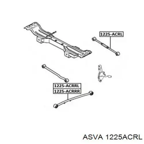 1225ACRL Asva barra transversal de suspensión trasera