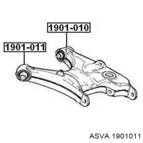 1901011 Asva suspensión, brazo oscilante trasero inferior