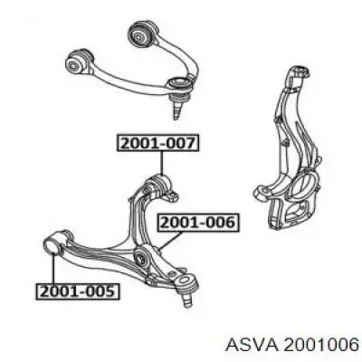 2001006 Asva silentblock de suspensión delantero inferior