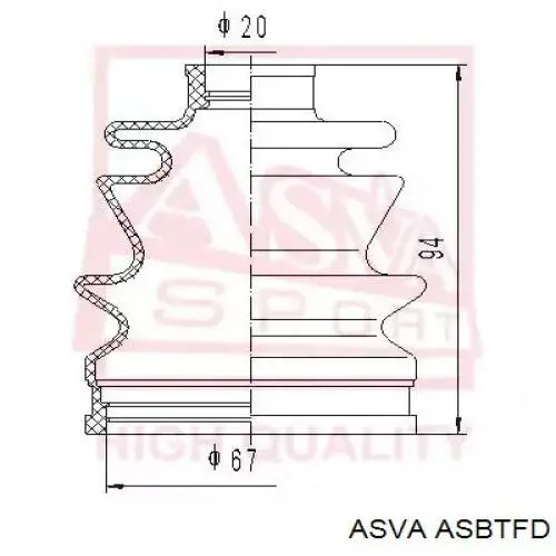 ASBTFD Asva junta homocinética exterior delantera