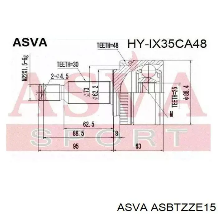 Fuelle de palier delantero exterior 495A4A6300 Hyundai/Kia