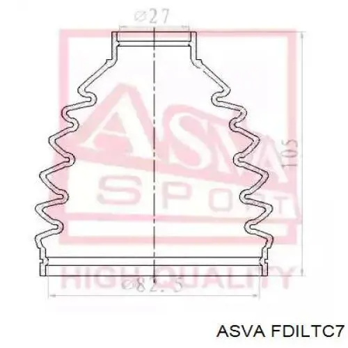 FDILTC7 Asva junta homocinética interior delantera izquierda