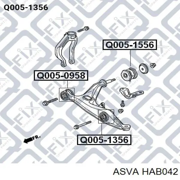 ADH280157 Blue Print Silentblock de brazo de suspensión delantero inferior