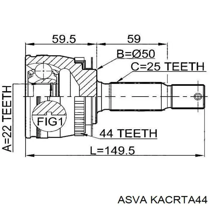 Junta homocinética exterior delantera BGA CV3606A precio, desde 41,27 EUR