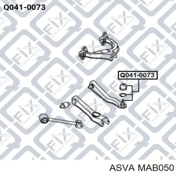 MAB-050 Asva suspensión, barra transversal trasera, interior