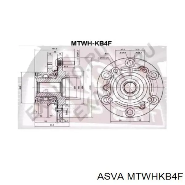 Buje de rueda delantero WB90458 Sato Tech