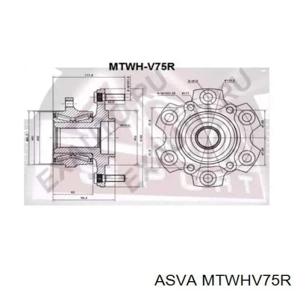 WB90482 Sato Tech Buje de rueda trasero