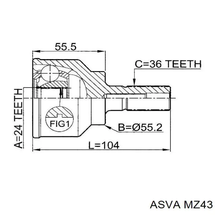 Junta homocinética exterior delantera Mazda GR282560X precio, desde 46,82 EUR