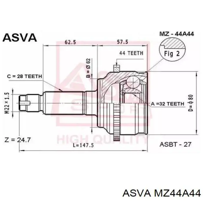 Junta homocinetica MA044A44 HDK