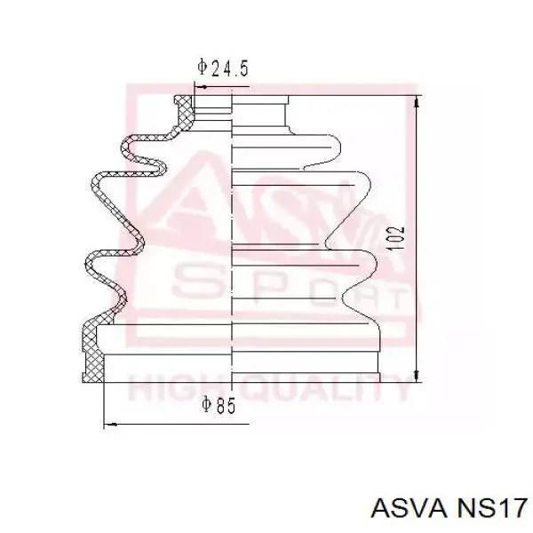 BB6150 Posterparts junta homocinética exterior delantera