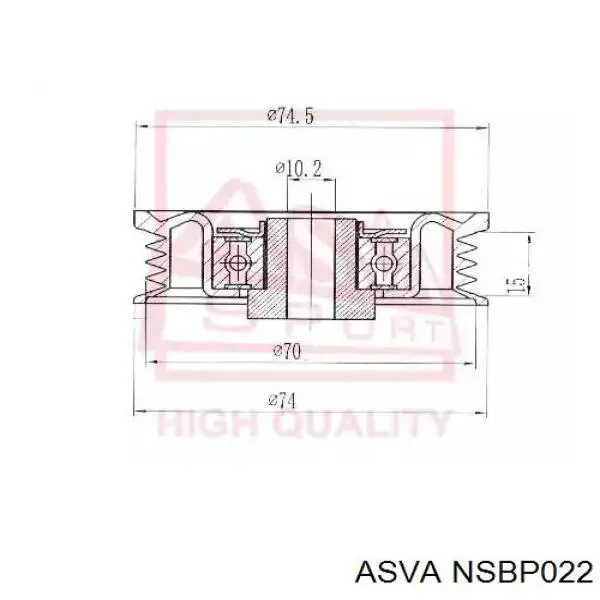Tensor de correa poli V DTP6528 Kavo Parts