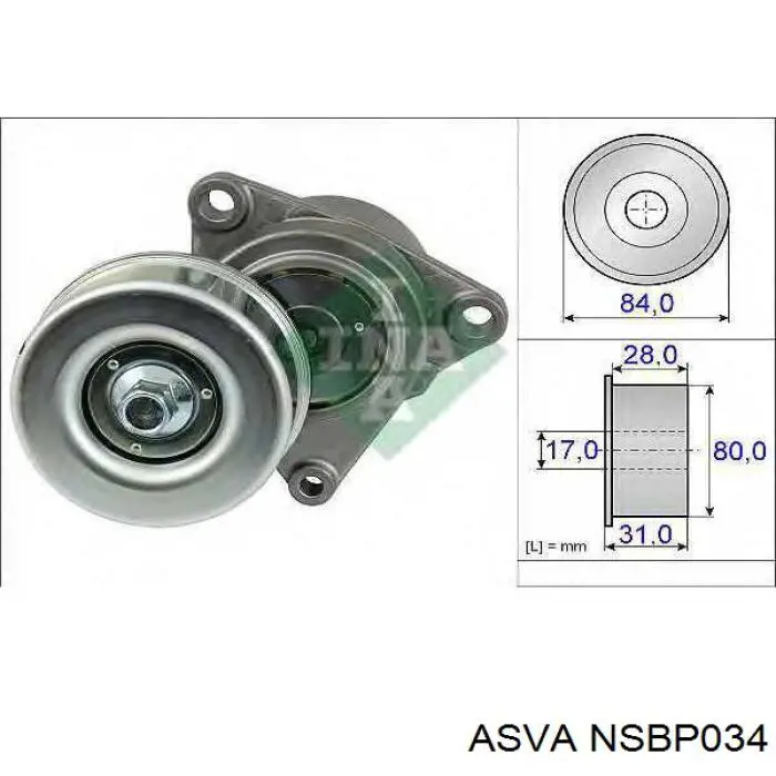 Polea tensora para Nissan X-Trail  T30