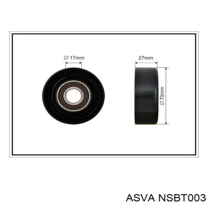 NSBT003 Asva tensor de correa, correa poli v