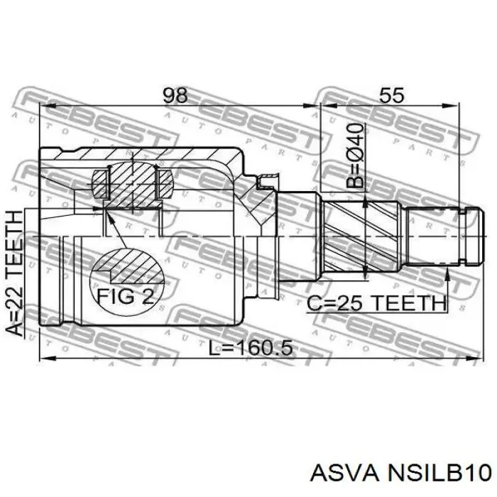 Junta homocinética interna delantera izquierda Nissan/Infiniti 39711ED105 precio, desde 75,58 EUR